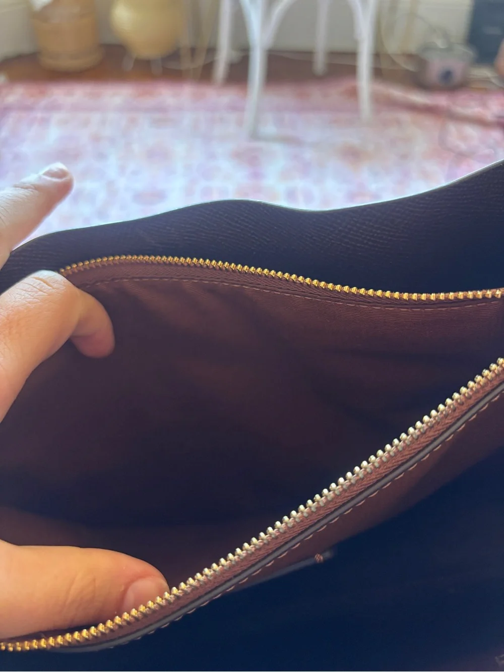 COACH Mollie Tote (Saddle Brown/Rich Ginger)